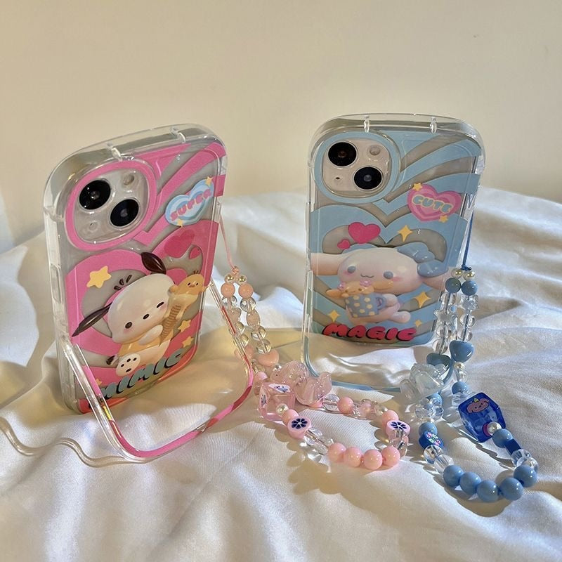 Sweet Pocha and Cinna iPhone Case With Chain