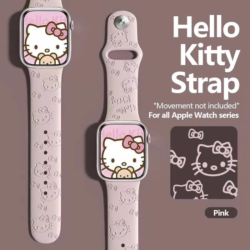 Kitty Stitch Silicone Strap iWatch Band KI739