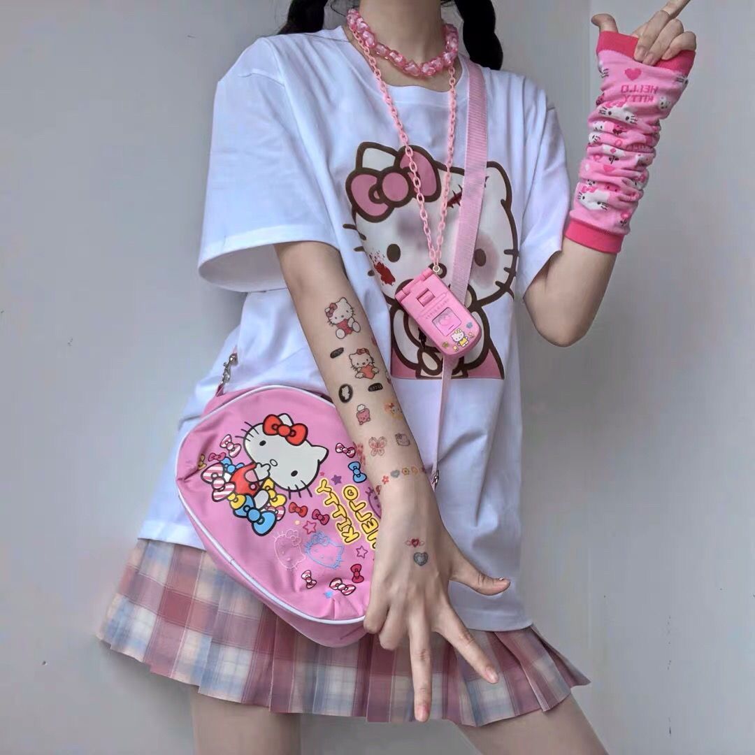 Kawaii Kitty Pink Sleeves