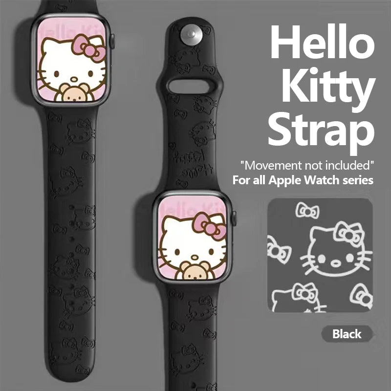 Kitty Stitch Silicone Strap iWatch Band KI739