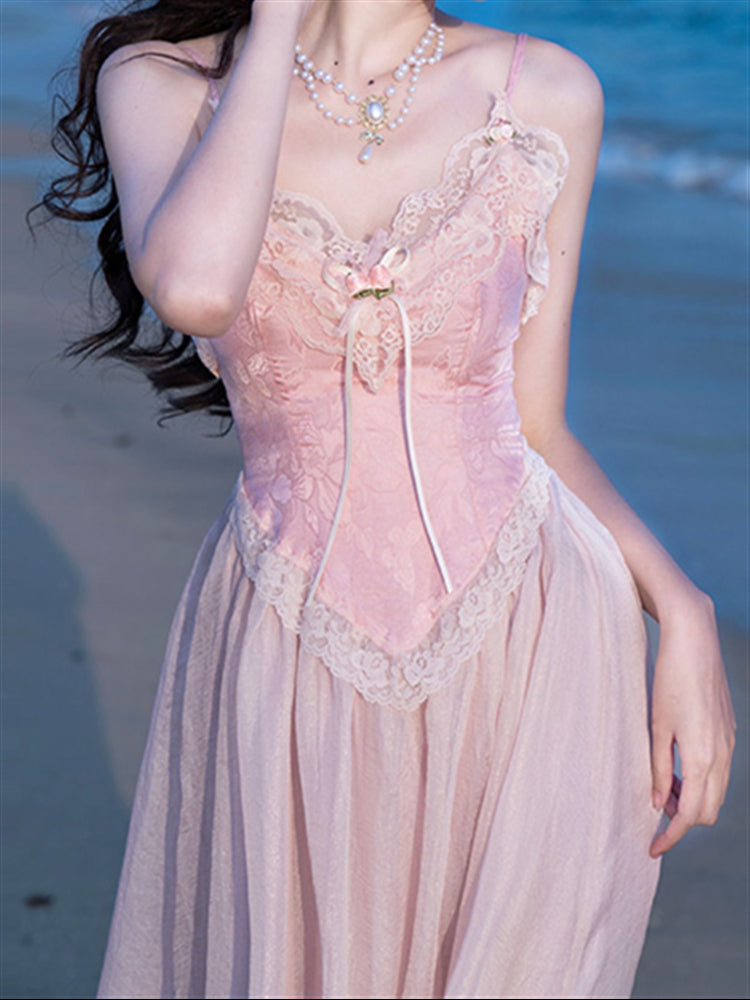 Fairycore Dress Velvet Maxi