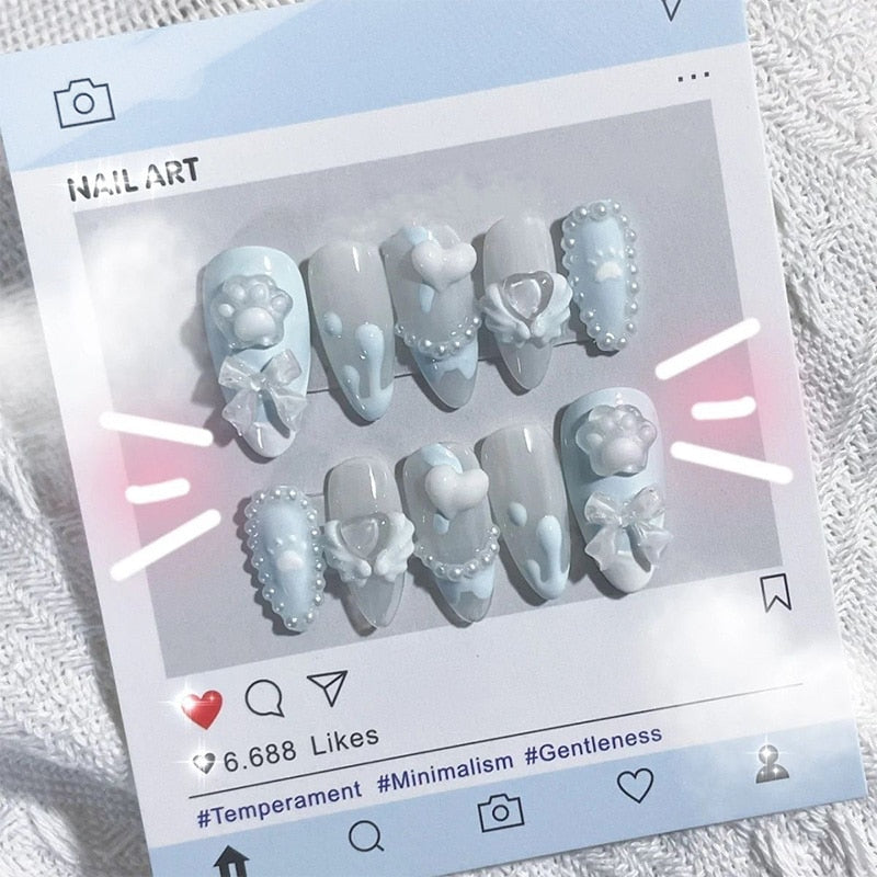 Cinna White Press On Nails