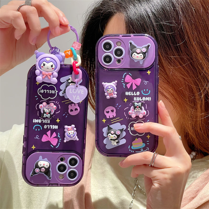 Kawaii Kuro iPhone Case With Pendant