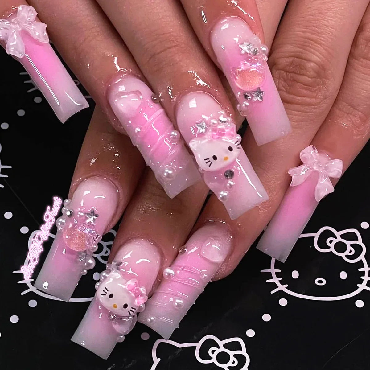 Kitty 3D Press On Nails SK448