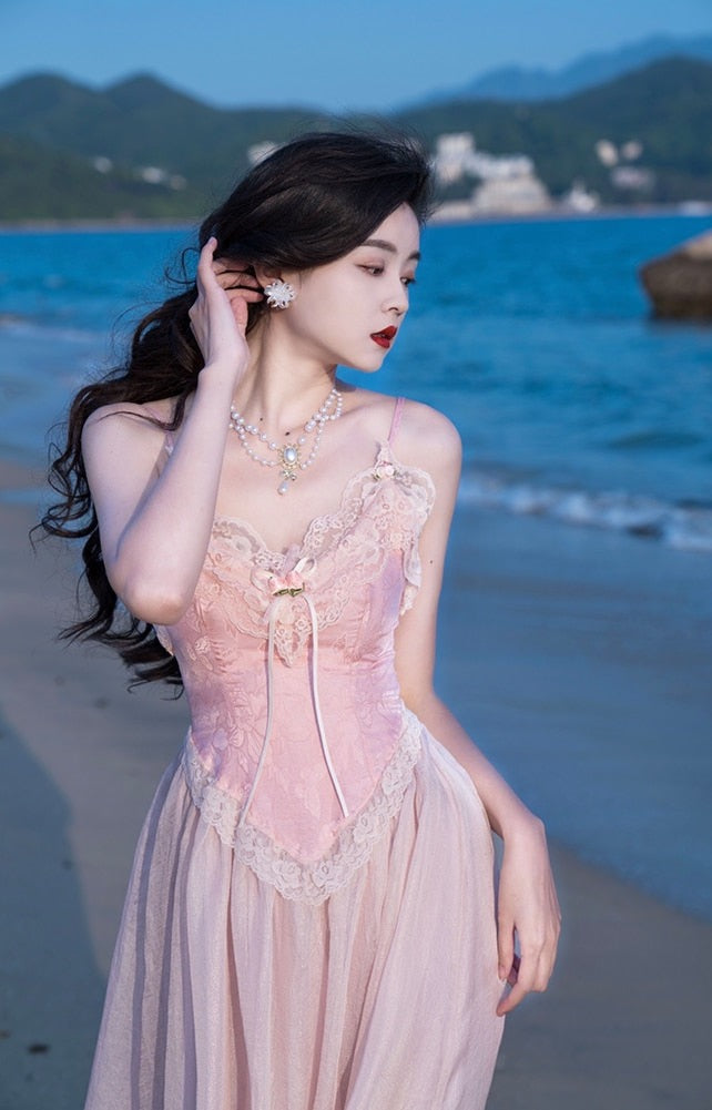 Fairycore Dress Velvet Maxi