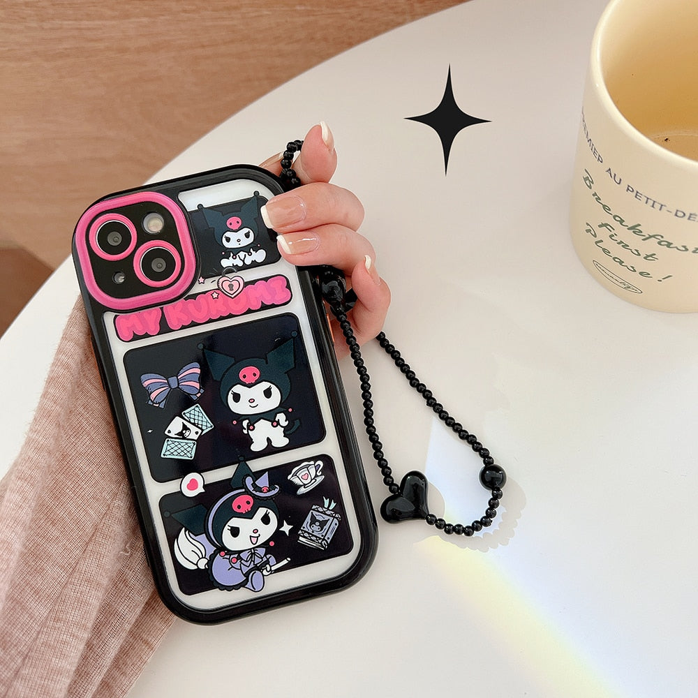 Kuro and Melo iPhone Case With Chain