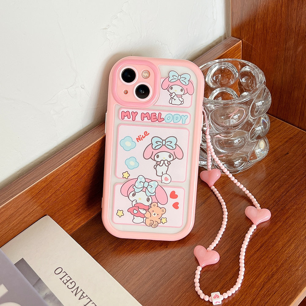 Kuro and Melo iPhone Case With Chain