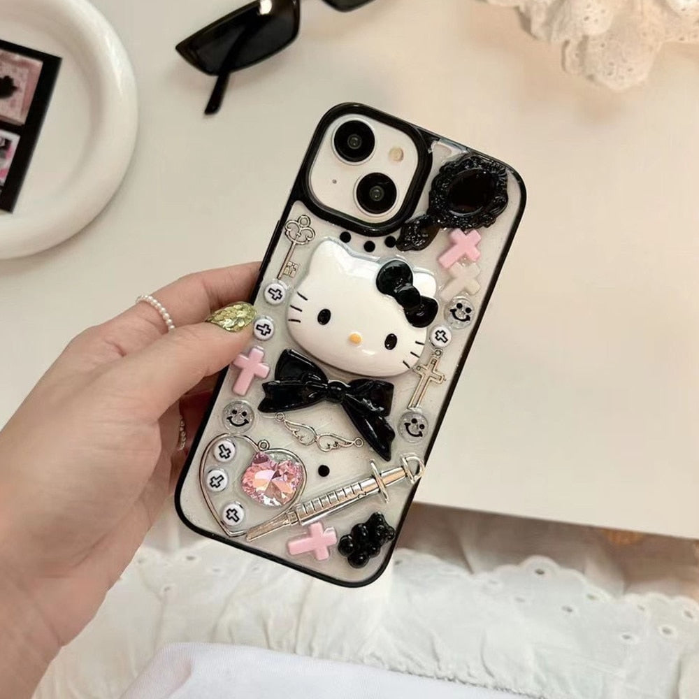 Gothic Kitty Phone Case With Chain SK512
