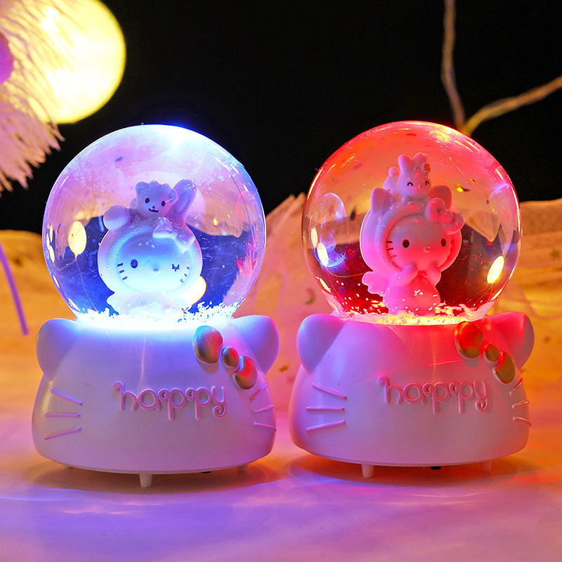 Kitty LED Crystal Music Box
