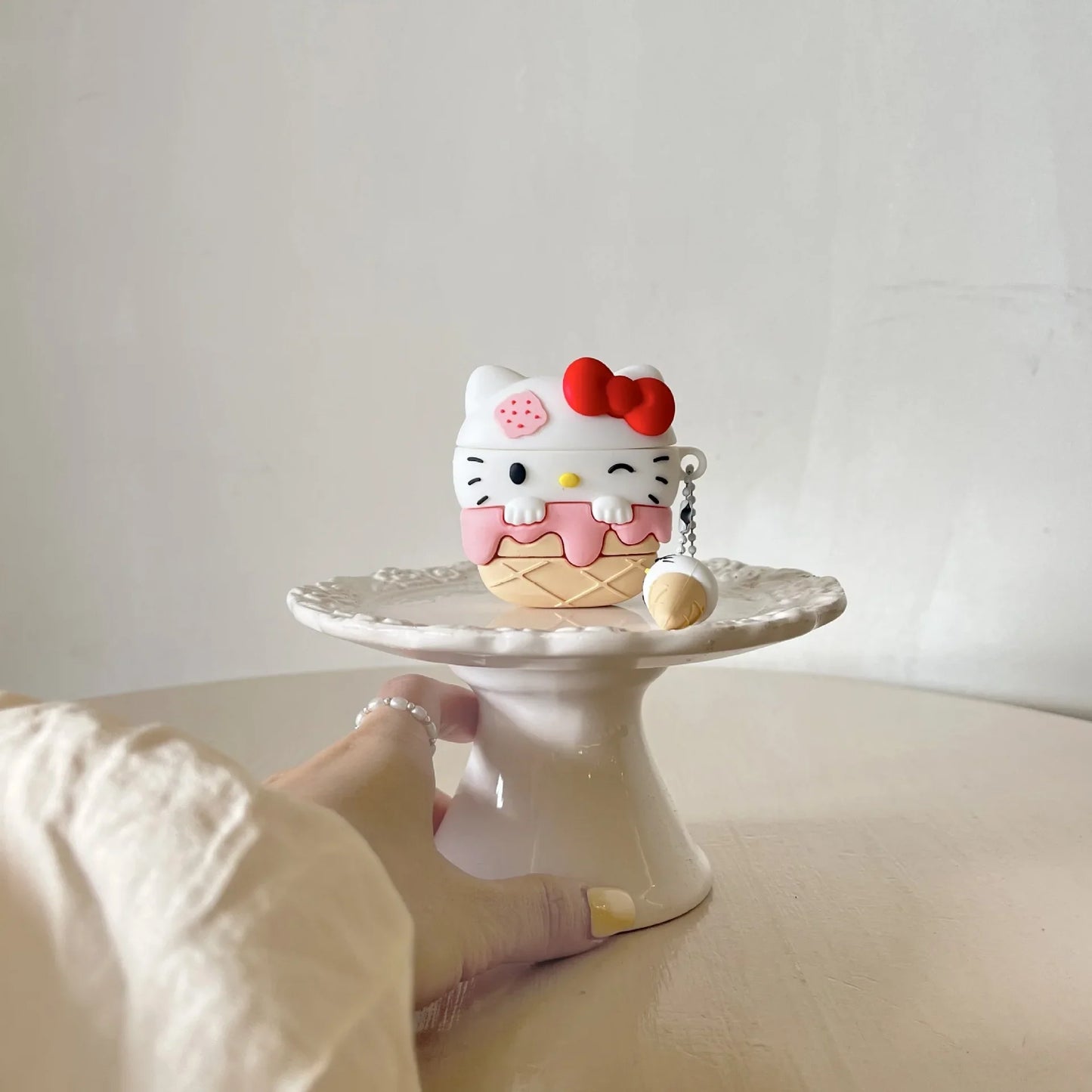 Kawaii Kitty Ice Cream AirPods Case