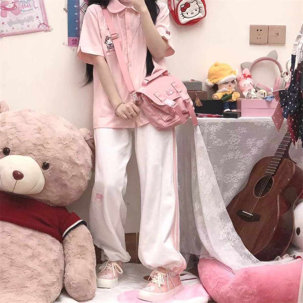Melo Pink Loose Pants