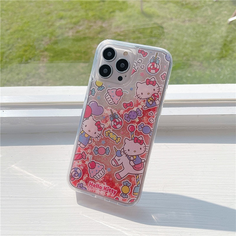 Kawaii Kitty Quicksand iPhone Case