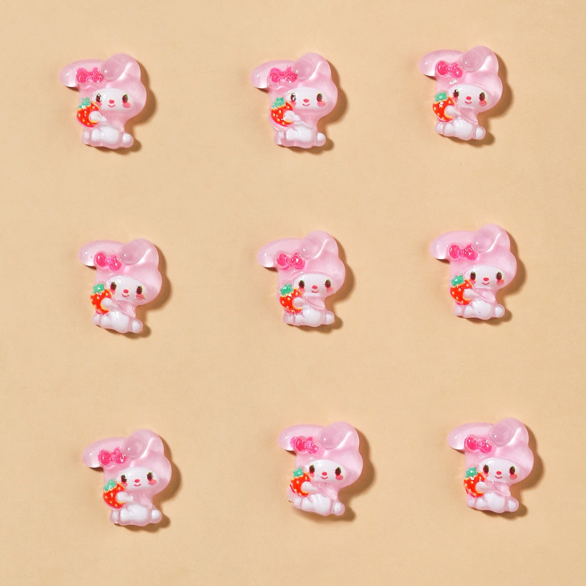 Strawberry Pink Melo Nail Art