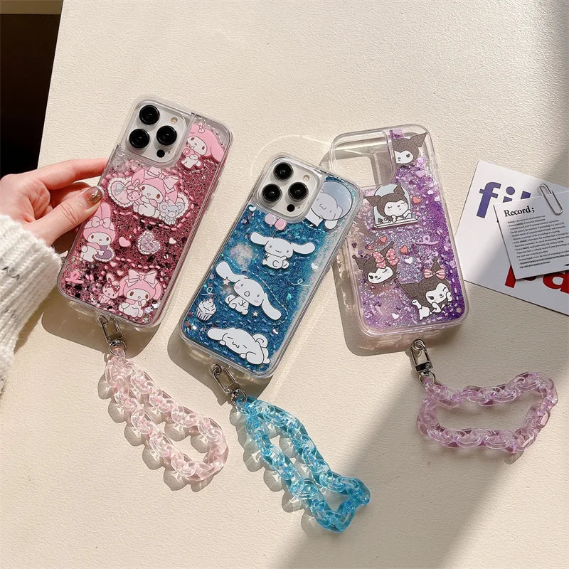 Cartoon Quicksand With Chain iPhone Case