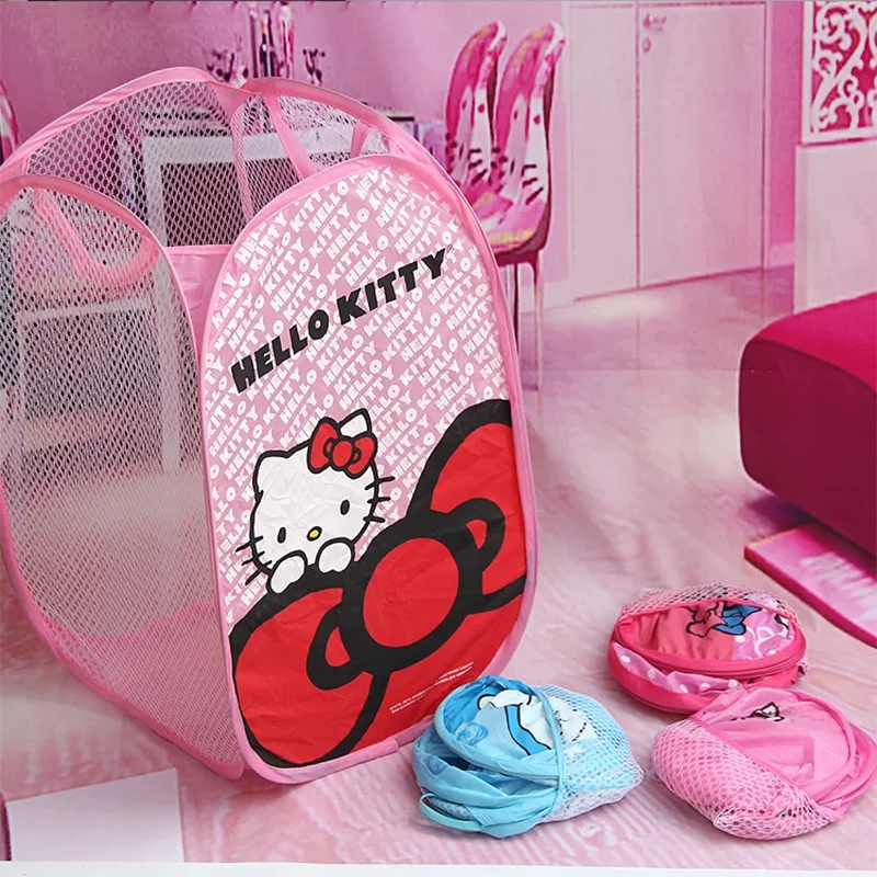 Kitty Hamper Folding Dirty Clothes Basket