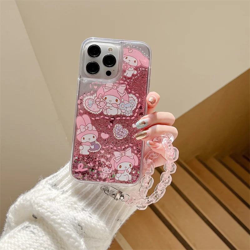 Cartoon Quicksand With Chain iPhone Case