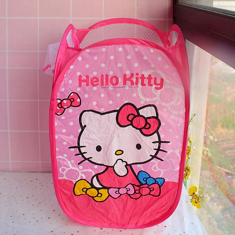 Kitty Hamper Folding Dirty Clothes Basket