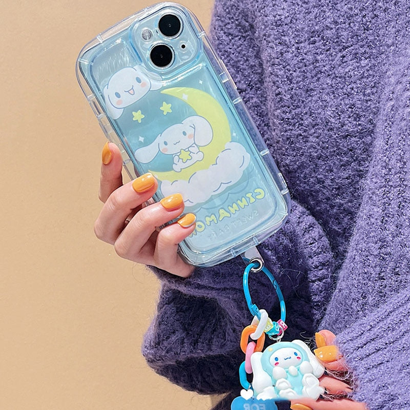 Cartoon Phone Case With Keychain