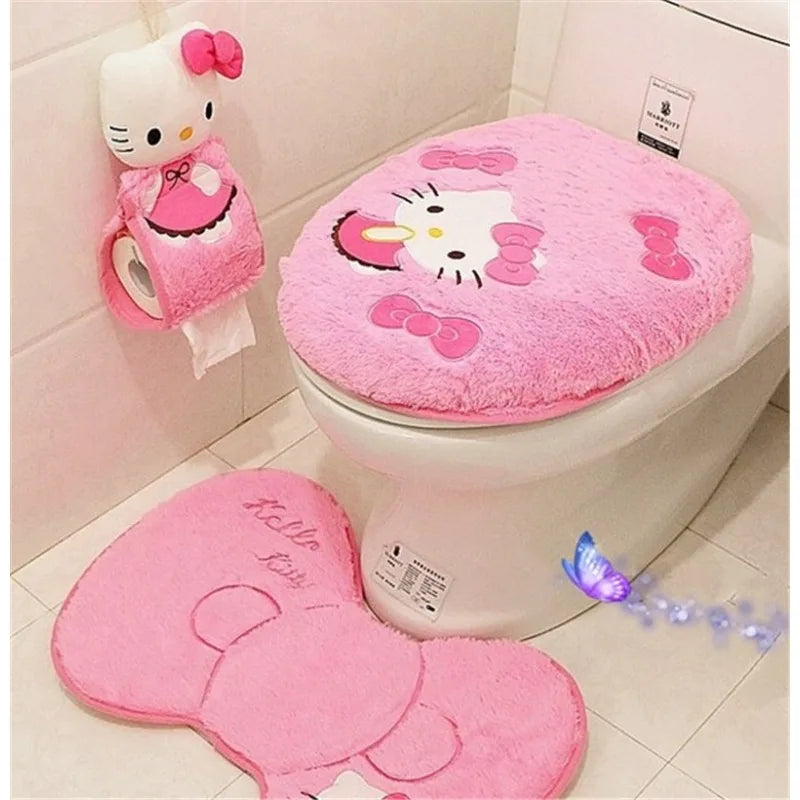 Pink Kitty Toilet Set KI469