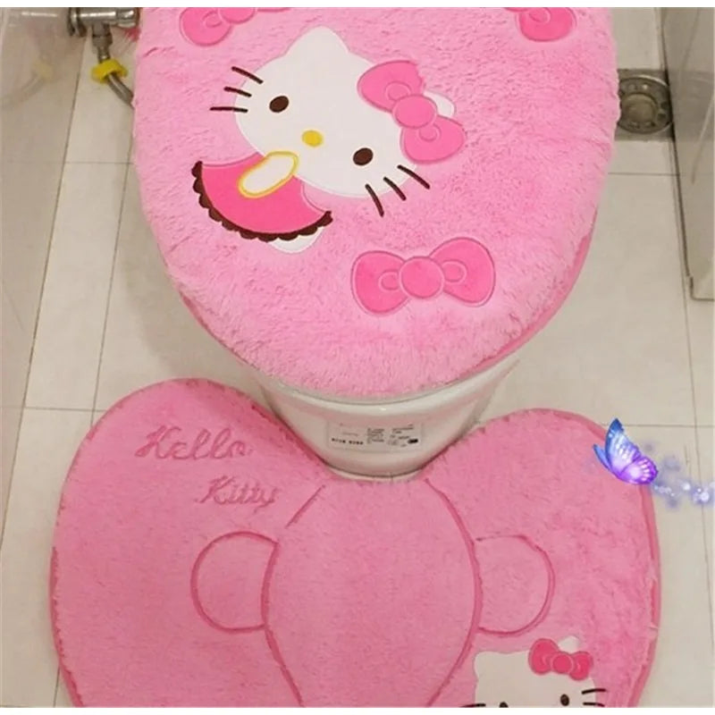 Pink Kitty Toilet Set KI469
