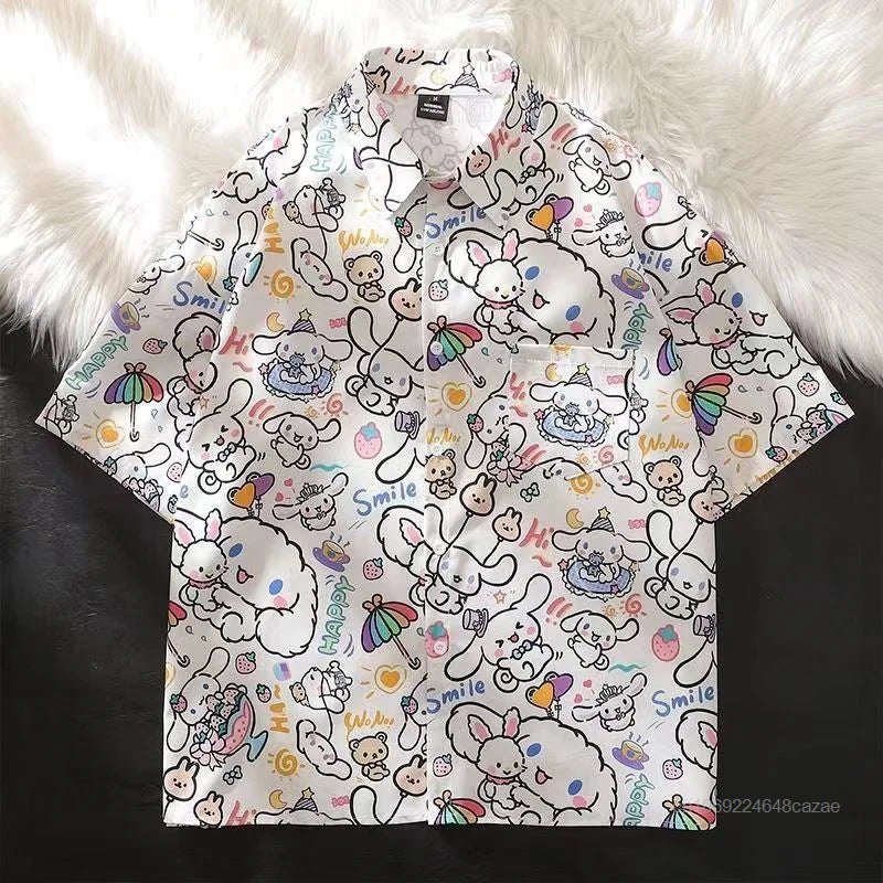 Cartoon Cinna Tops Button Blouse KI719