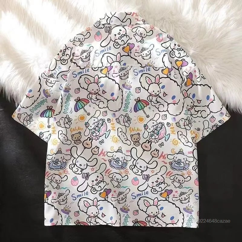 Cartoon Cinna Tops Button Blouse KI719