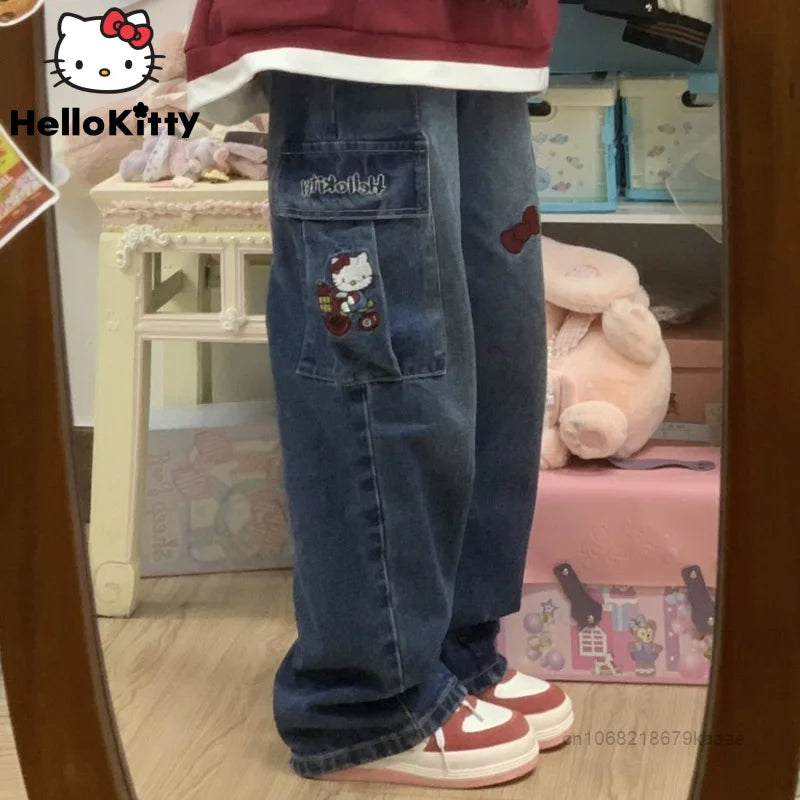 Kitty Baggy Denim Jeans - Lovesickdoe