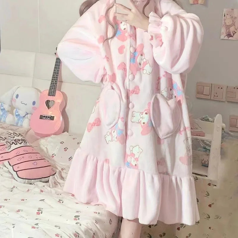 Melo Fluffy Winter Pajamas Dress Pants SK444