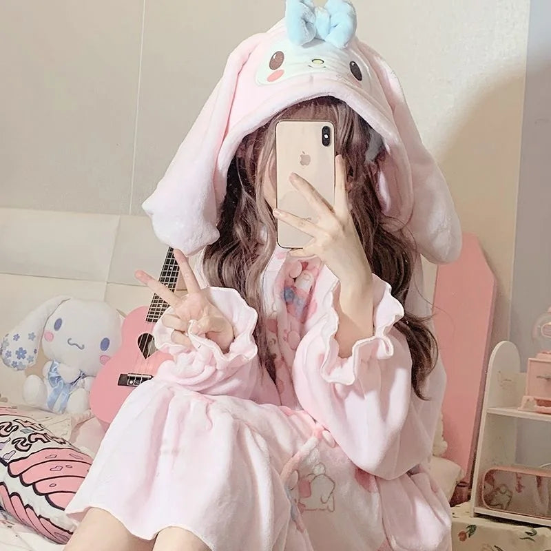 Melo Fluffy Winter Pajamas Dress Pants SK444
