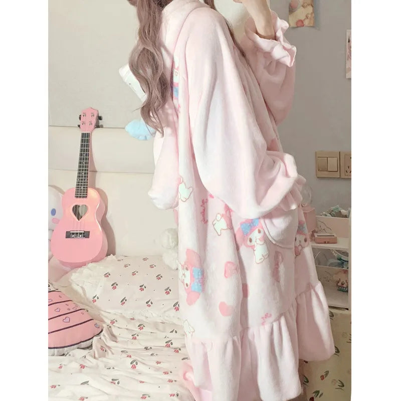 Melo Fluffy Winter Pajamas Dress Pants SK444