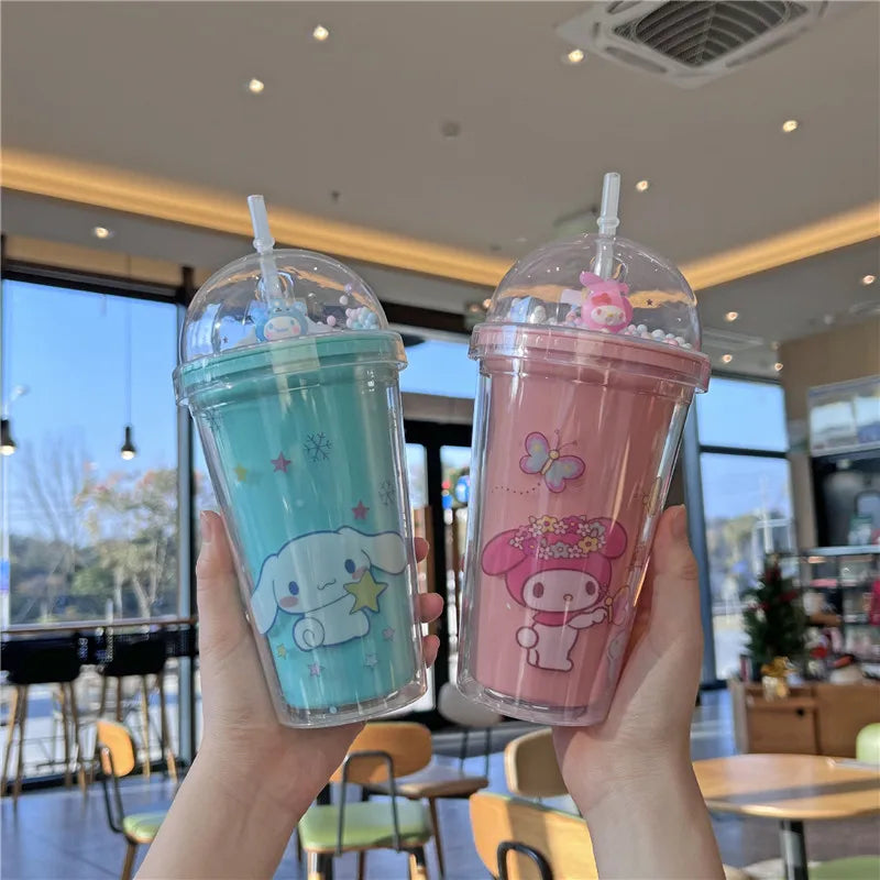 Cartoon Double-layer Plastic Bottle KI494