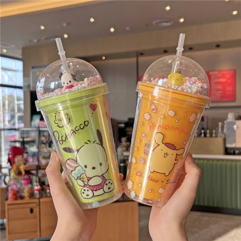 Cartoon Double-layer Plastic Bottle KI494