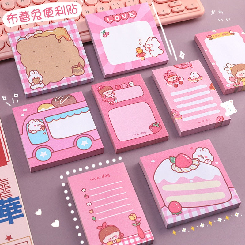 Kawaii Pink Stationery Sticky Notes