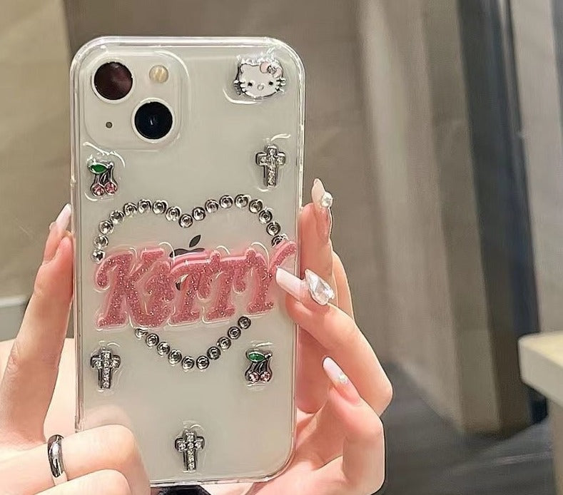 Kitty Letter Heart iPhone Case