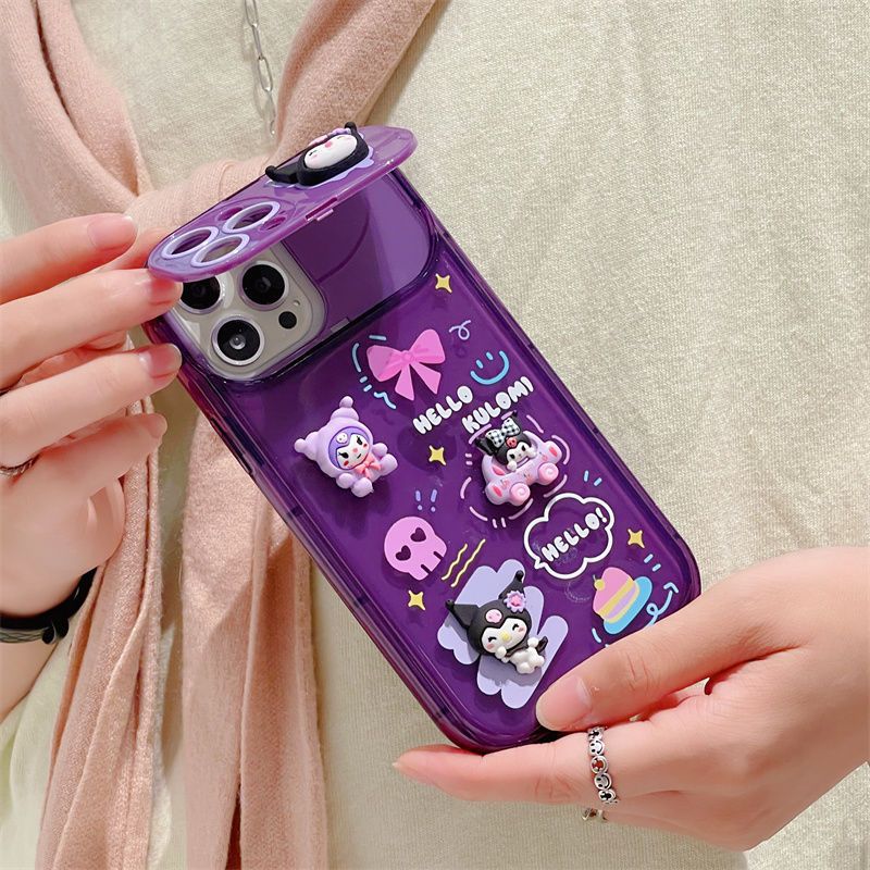 Kawaii Kuro iPhone Case With Pendant