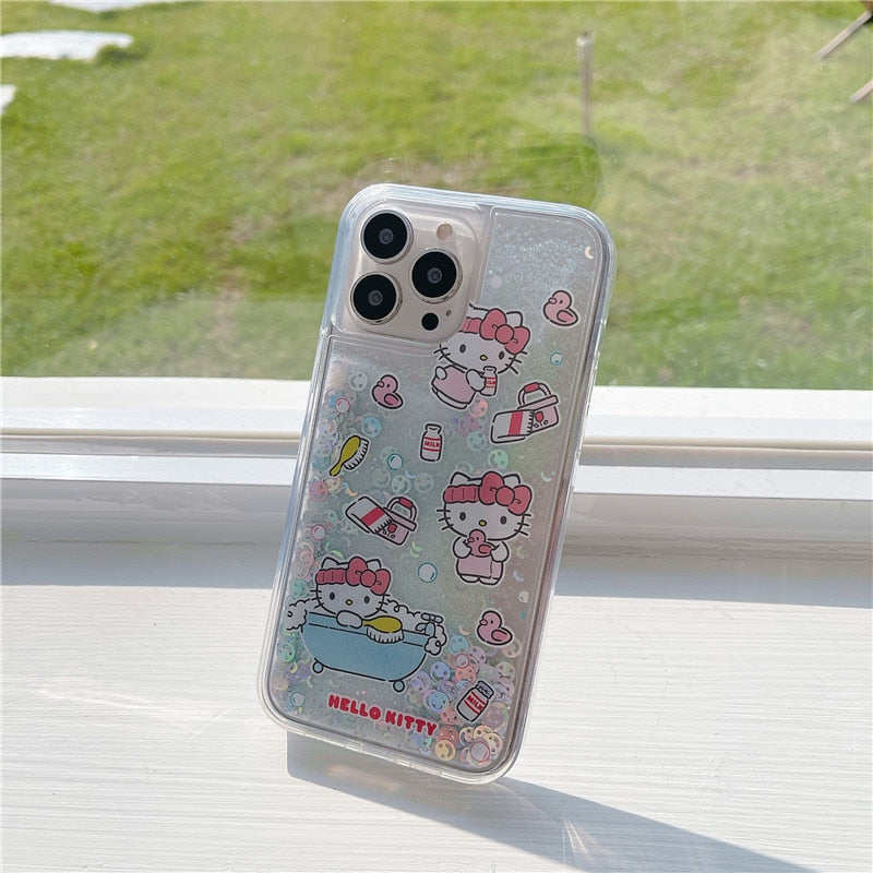 Kawaii Kitty Quicksand iPhone Case