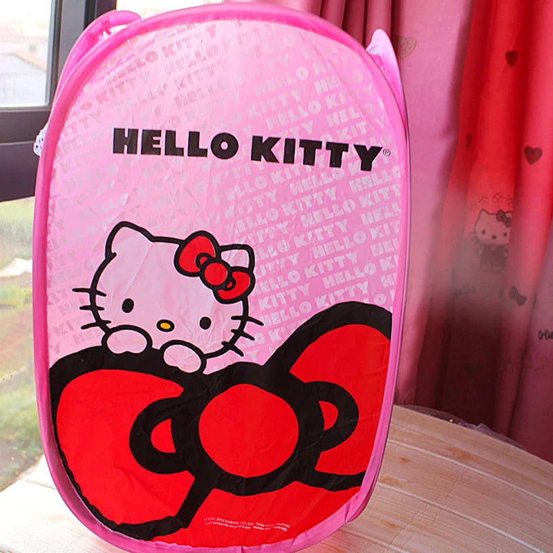 Kitty Hamper Folding Dirty Clothes Basket