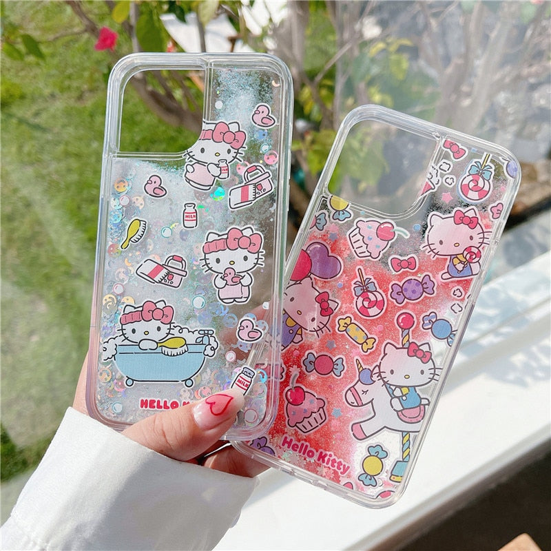 Kawaii Kitty Quicksand iPhone Case