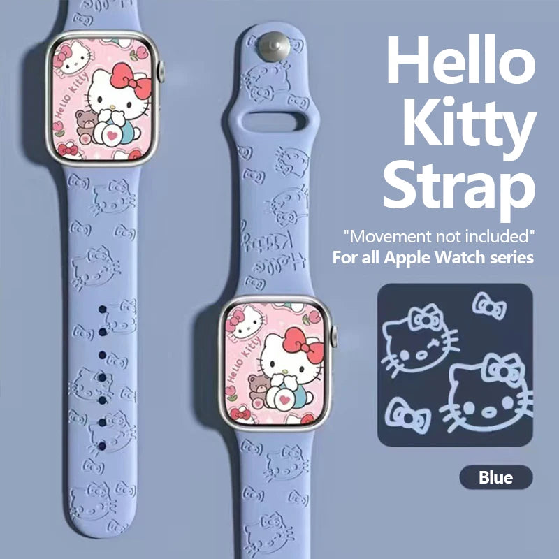 Kitty Stitch Silicone Strap iWatch Band KI739