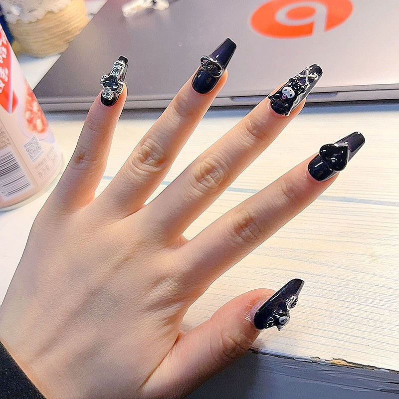 Gothic Black Kuro Press On Nails