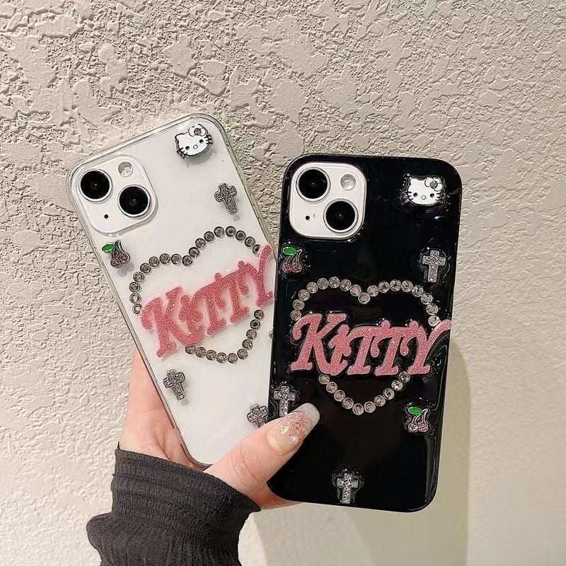 Kitty Letter Heart iPhone Case