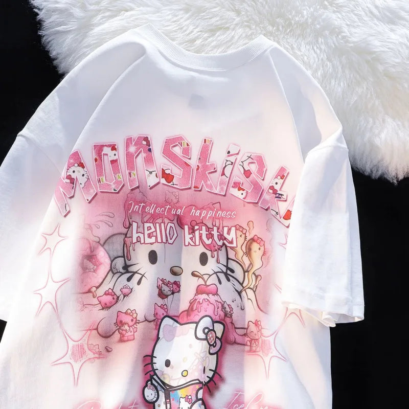 Y2K Ghost Kitty T-Shirt SK447