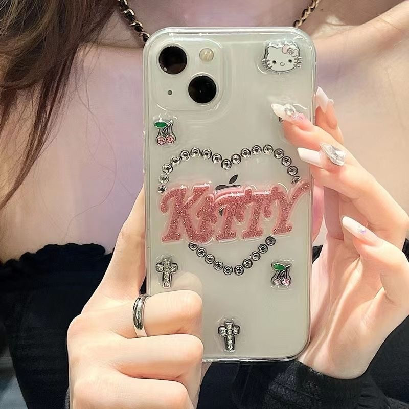 Kitty Letter Heart iPhone Case