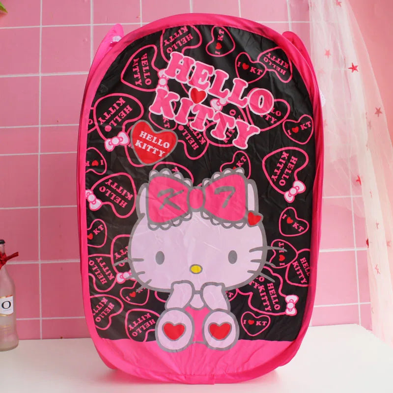 Kitty Hamper Folding Dirty Clothes Basket