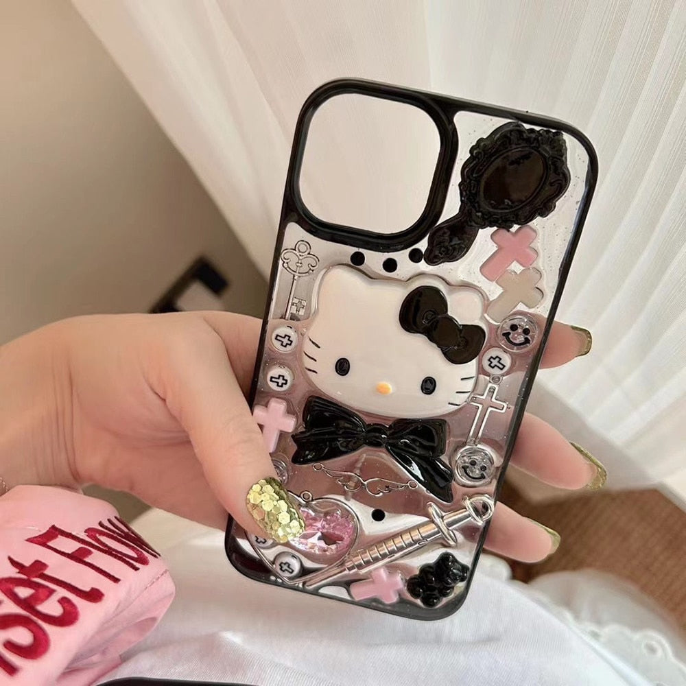 Gothic Kitty Phone Case With Chain SK512