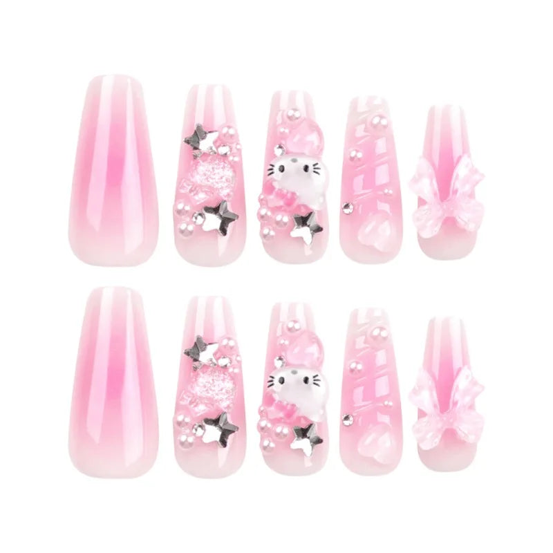 Kitty 3D Press On Nails SK448