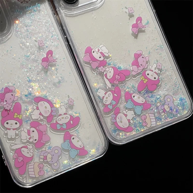 Melo Sparkly Quicksand iPhone Case