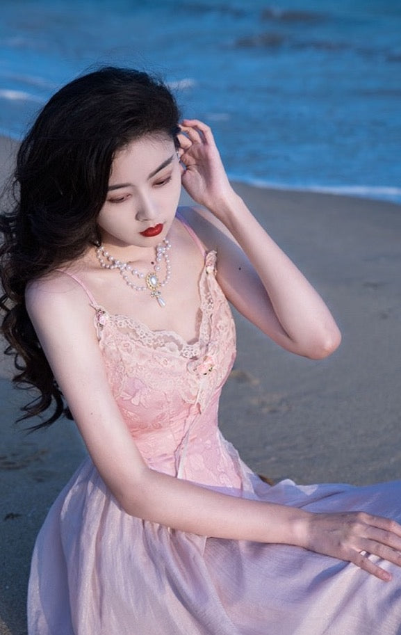 Fairycore Dress Velvet Maxi