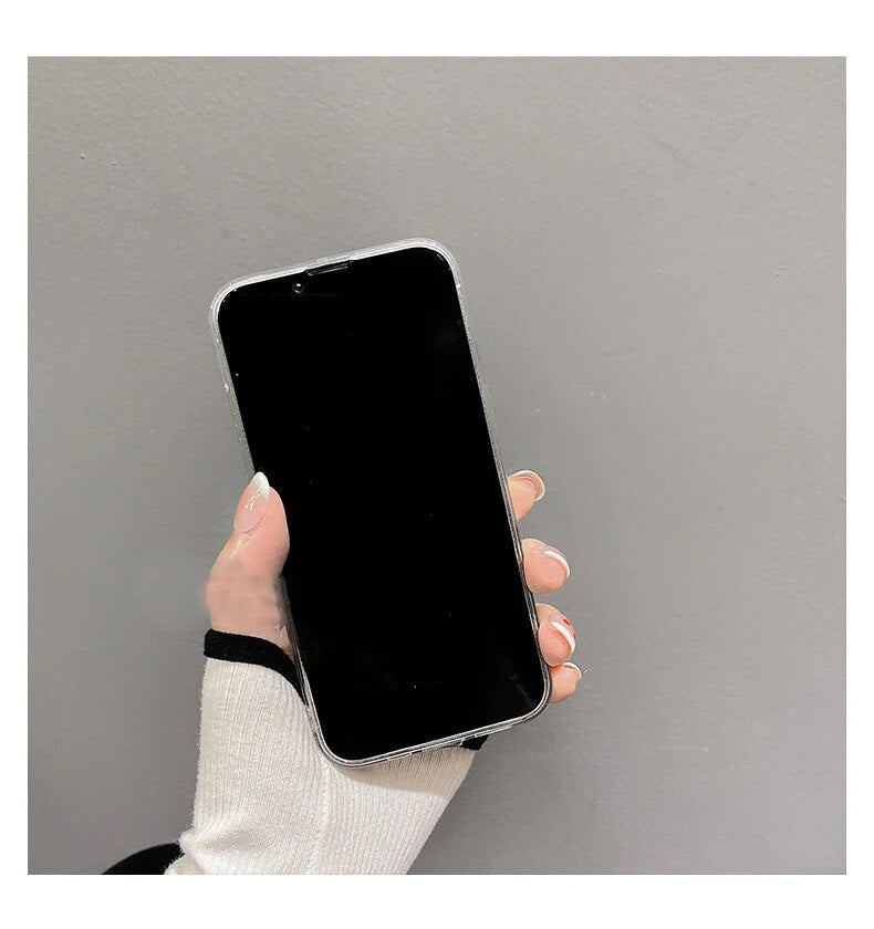 Cute Heart Kitty Quicksand iPhone Case