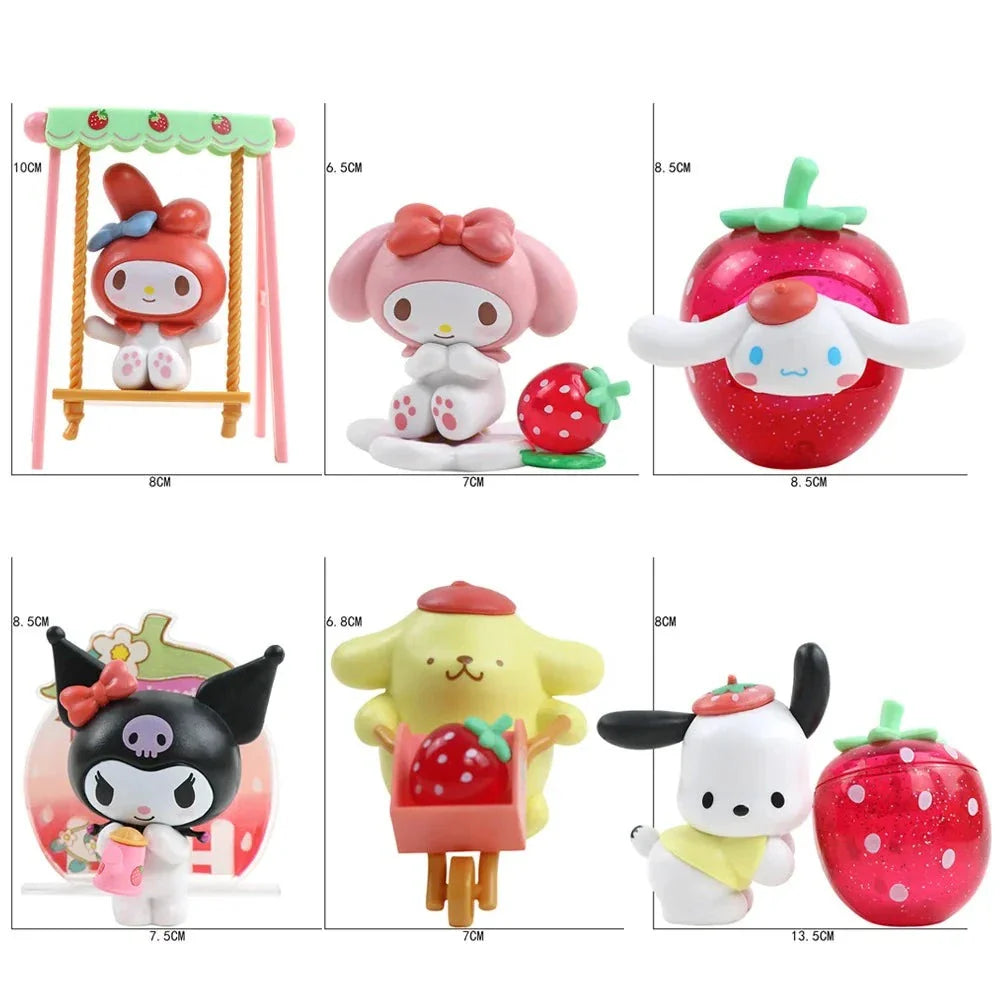 Cartoon Strawberry Estate Series Figure